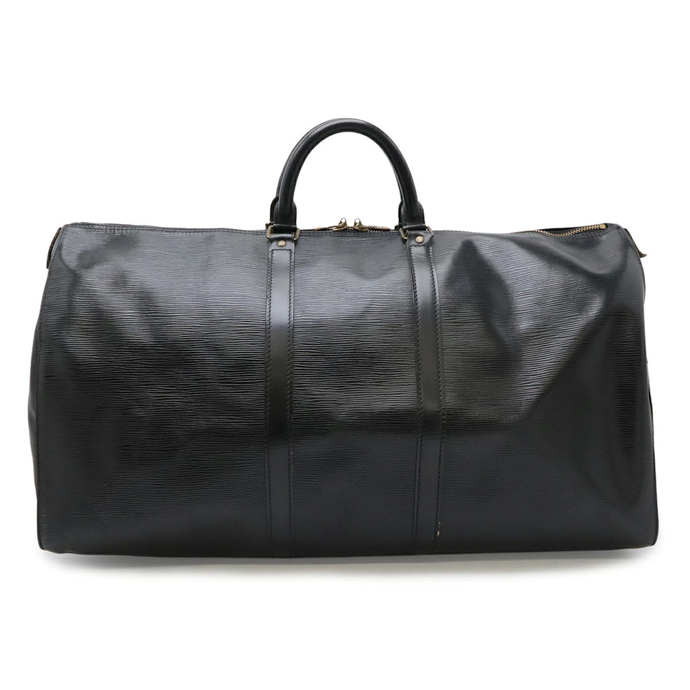 LOUIS VUITTON Epi Keepall Boston Bag Travel Leather Noir Black